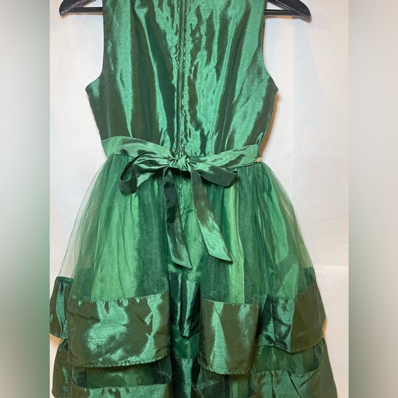Bonnie Jean Girls Green Dress Size 14 - Picture 2 of 8